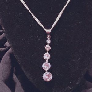 5 stone crystal 925 necklace